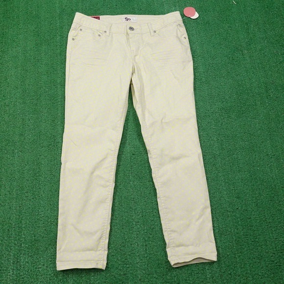 NWT SO POLKADOT CHINO PANTS WOMENS SIZE 13 NEW! - Picture 1 of 8
